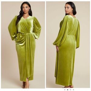 Eloquii Green Long Sleeve Dress